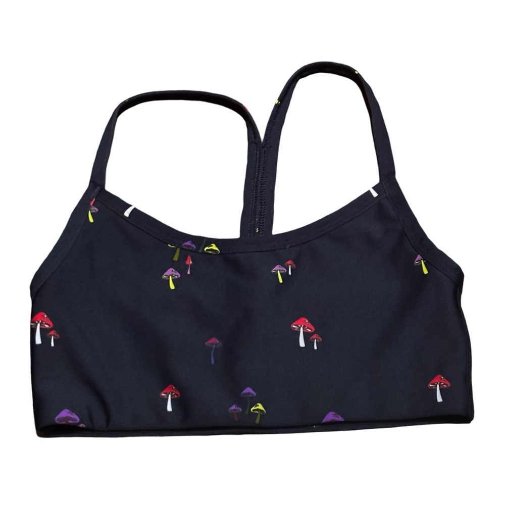 New! Terez mushroom print duo knit women’s sports bra small